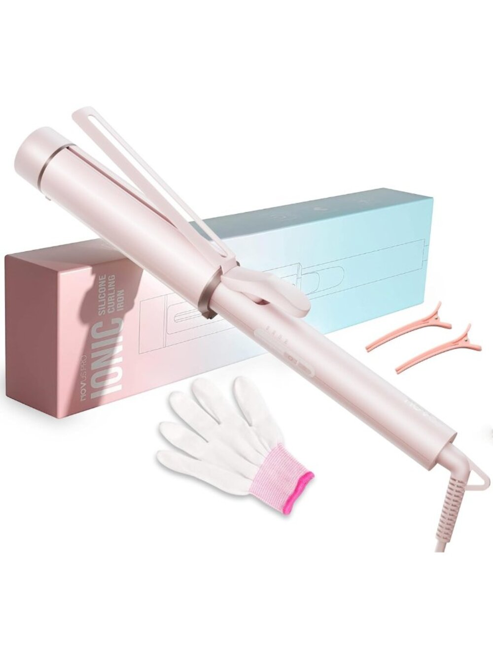 1.5 Inch Extra Large Curling Wand - Ceramic Tourmaline, Temp Control, Defined
